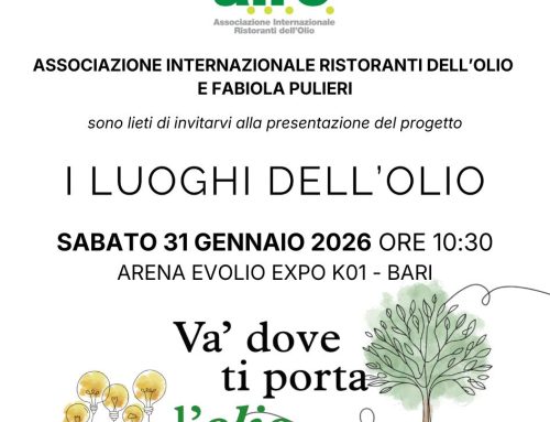 PRESENTATO A EVOLIO EXPO IL PROGETTO “I LUOGHI DELL’OLIO” NATO DALLA COLLABORAZIONE DI A.I.R.O. E FABIOLA PULIERI